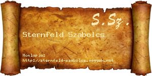 Sternfeld Szabolcs névjegykártya